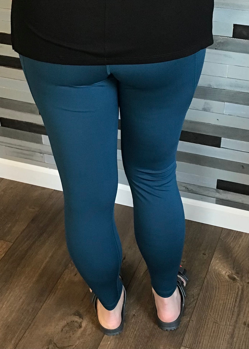 Teal High-Waist Tech Pocket Legging