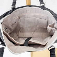 Nina Nylon Organizer Tote Bag: Black