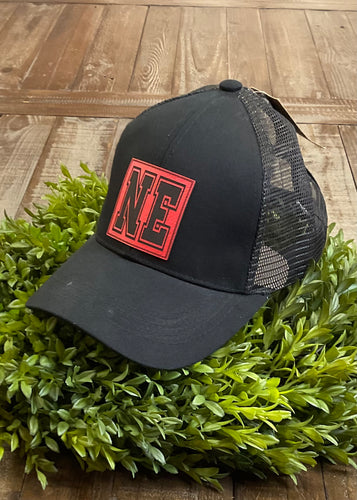 Black High Ponytail NE Hat