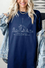 A Thrill of Hope Nativity Graphic Heavy Cotton Tee: NAVY / XL