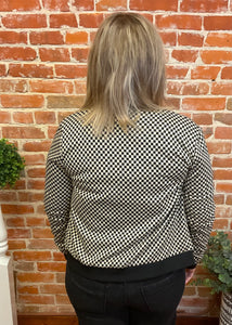 Black & Tan Checkered Bomber