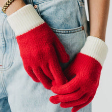 Two Tone Smart Gloves: Red/White
