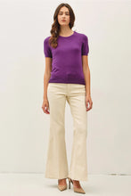Purple Short Sleeve Pullover