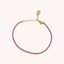 Birthstone Micro Tennis Bracelets: October-Rose