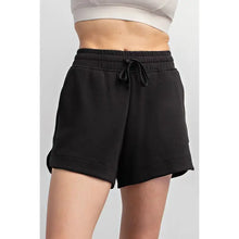 Black Tulip Side Hem Shorts