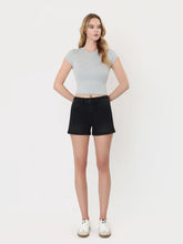 Super Soft Black Jean Shorts