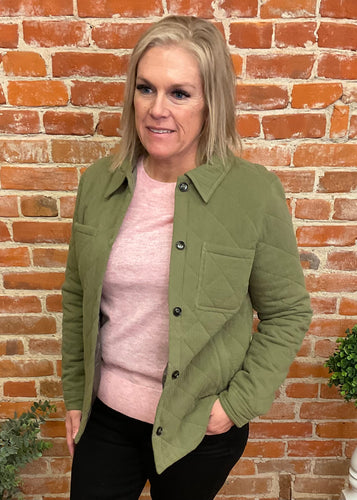 Olive Quilted Jacket