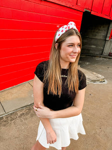 "N" Printed Structured Headband