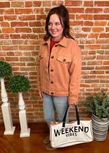 Faux Wool Light Pumpkin Jacket