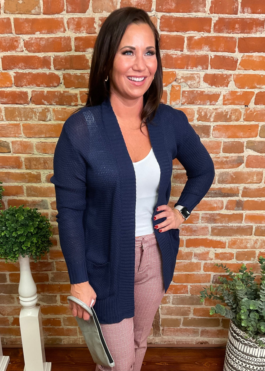 Navy Lightweight Cardigan