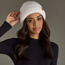 White Chunky Knit Beanie