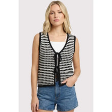 Crochet Striped Vest Cardigan (Multiple Colors)