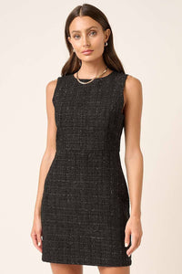 Black Tweed Mini Dress
