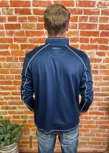Navy Mock Neck Pullover
