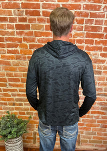 Black Camo Performance Hoodie  MEN'S