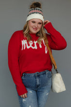 XXL Red & White Merry Sweater