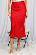 Metallic Bias Cut Slip Midi Skirt