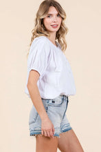 Ivory Two Way Short Sleeve Top