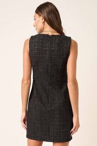 Black Tweed Mini Dress
