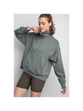 Sage Green Quarter Zip Pullover