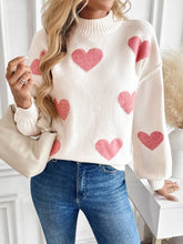 Mockneck Heart Sweater