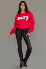 Red & White Merry Sweatshirt
