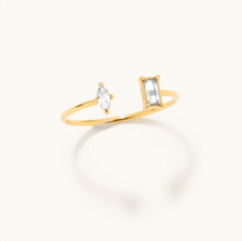 Rosie Dainty Crystal Adjustable Ring: 8/9