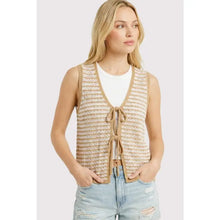 Crochet Striped Vest Cardigan (Multiple Colors)