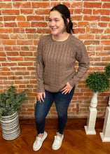 Raglan Sleeve Cable Knit Sweater (Multiple Colors)