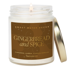 Gingerbread and Spice 9 oz Soy Candle (Gold Foil)- Christmas