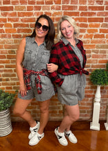 Black Acid Wash Romper