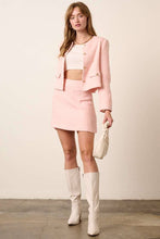 Pink Tweed Mini Skirt