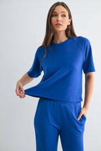 Deep Indigo Laguna Soft Drape Raglan Tee