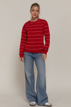 Red & Ivory Fleece Lined Sweatshirt