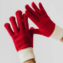 Two Tone Smart Gloves: Red/White