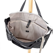 Nina Nylon Organizer Tote Bag: Black