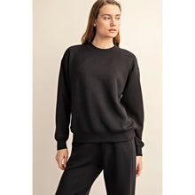 Black Modal Scuba Mock Neck Pullover