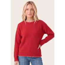Blanket Stitch Solid Sweater