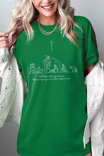 A Thrill of Hope Nativity Graphic Heavy Cotton Tee: NAVY / M