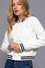 Quilted Faux Leather Bomber Jacket (Multiple Colors)