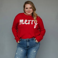 XXL Red & White Merry Sweater