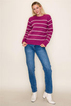 Dark Magenta Blanket Stitch Sweater