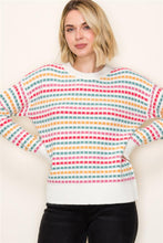 Texture Striped Crew Neck Pullover (Multiple Colors Available)