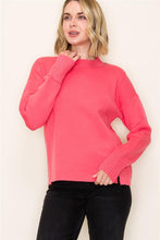 Coral Mock Neck Sweater