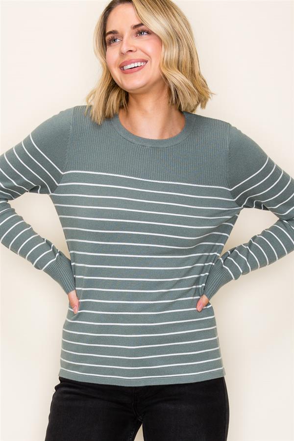 Lightweight Striped Pullover (Multiple Colors Available)