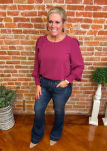 Magenta Swiss Dot Top