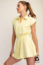 BUTTER SHORT SLEEVE QUARTER ZIP ROMPER: Black / S-M-L(2-2-2)