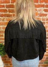 Black Suede Tassel Detail Jacket