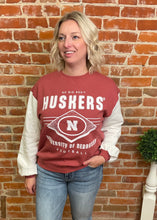 Vintage Red NE Diamond Football Crewneck