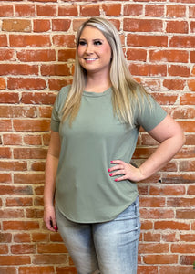 Rib Knit Tee (Multiple Colors)